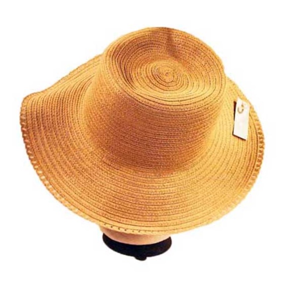 WIDE BRIM HAT, BEIGE, SIZE MEDIUM, FINE WEAVE, MODE CSG, TAGS ON, NEVER WORN - Picture 2 of 6